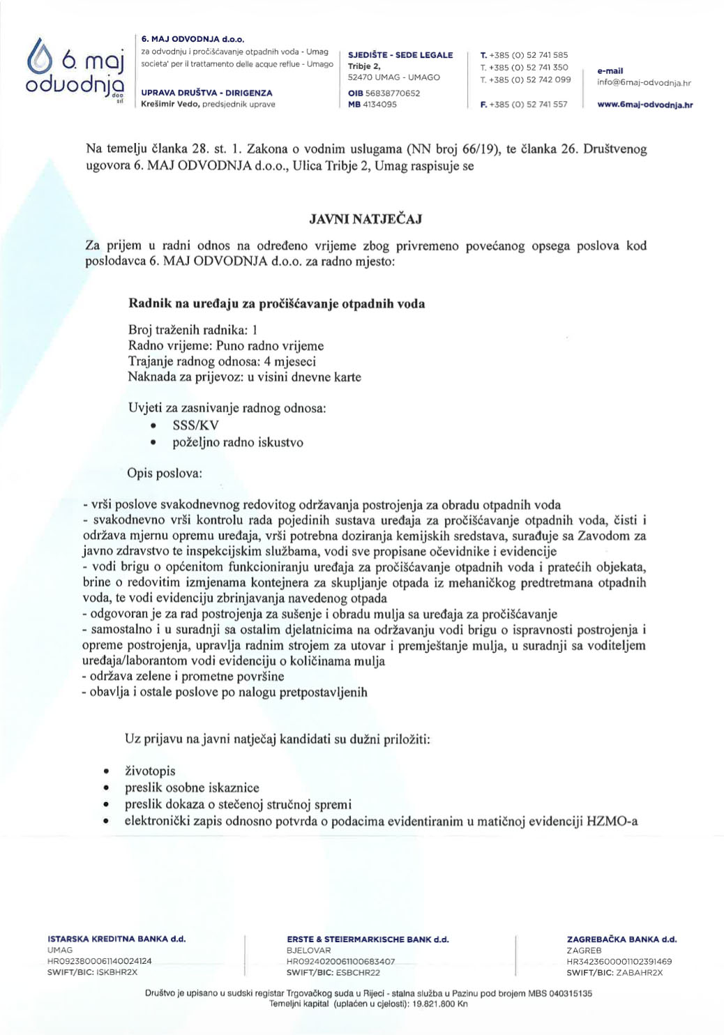 Radnik na uređaju za pročišćavanje otpadnih voda